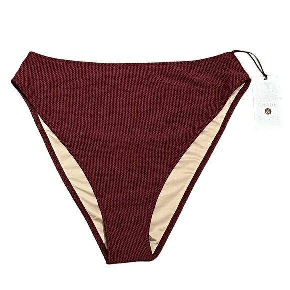 NWT Shade & Shore Women’s High Waist Extra High Leg Extra Cheeky Bikini Bottoms - Picture 1 of 9